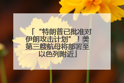 “特朗普已批准对伊朗攻击计划”！美第三艘航母将部署至以色列附近