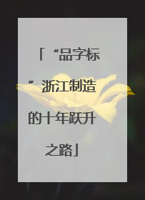 “品字标”浙江制造的十年跃升之路