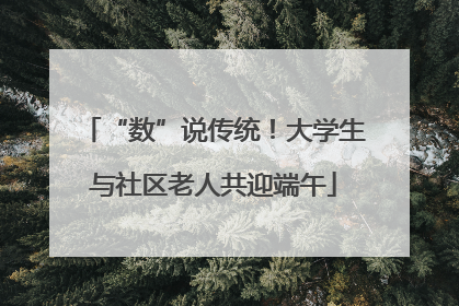 “数”说传统！大学生与社区老人共迎端午