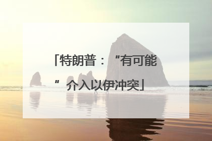 特朗普：“有可能”介入以伊冲突