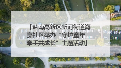 盐南高新区新河街道海嘉社区举办“守护童年 牵手共成长”主题活动