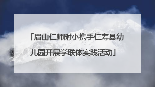 眉山仁师附小携手仁寿县幼儿园开展学联体实践活动