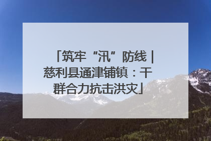 筑牢“汛”防线｜慈利县通津铺镇：干群合力抗击洪灾