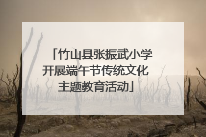 竹山县张振武小学开展端午节传统文化主题教育活动