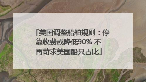 美国调整船舶规则：停靠收费或降低90% 不再苛求美国船只占比