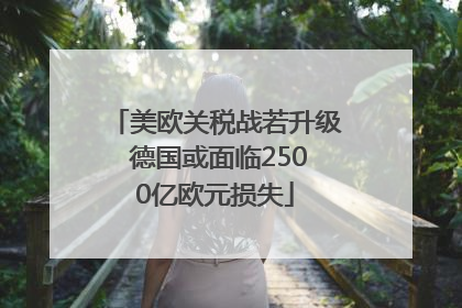 美欧关税战若升级 德国或面临2500亿欧元损失