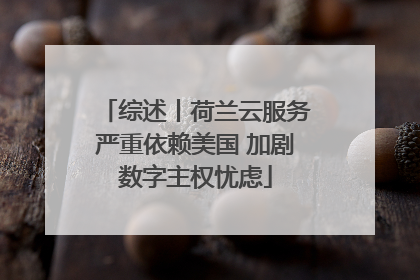 综述丨荷兰云服务严重依赖美国 加剧数字主权忧虑