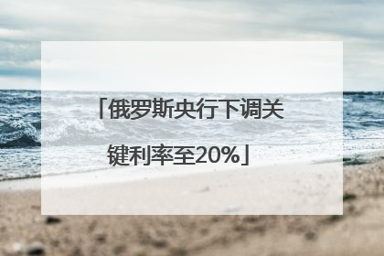 俄罗斯央行下调关键利率至20%