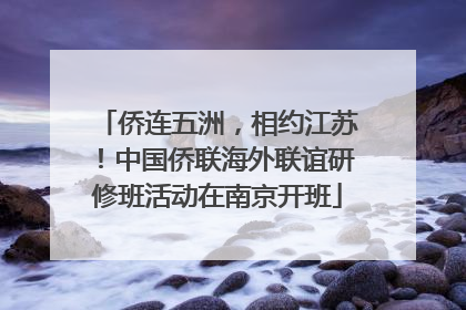 侨连五洲，相约江苏！中国侨联海外联谊研修班活动在南京开班