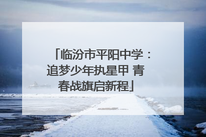 临汾市平阳中学：追梦少年执星甲 青春战旗启新程