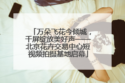万朵飞花今倾城，千屏绽放美好声——北京花卉交易中心短视频拍摄基地启幕