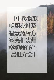 中移物联明厨亮灶及智慧药店方案亮相贵州移动商客产品推介会
