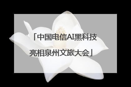 中国电信AI黑科技亮相泉州文旅大会