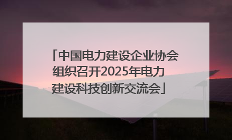 中国电力建设企业协会组织召开2025年电力建设科技创新交流会