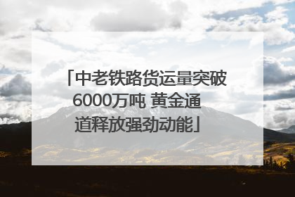 中老铁路货运量突破6000万吨 黄金通道释放强劲动能