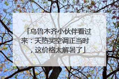 乌鲁木齐小伙伴看过来：天热买空调正当时，这价格太解暑了