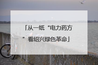 从一纸“电力药方”看绍兴绿色革命