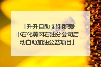 升升自助 涓涓积爱 中石化黄冈石油分公司启动自助加油公益项目