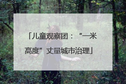 儿童观察团：“一米高度”丈量城市治理
