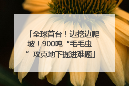 全球首台！边挖边爬坡！900吨“毛毛虫”攻克地下掘进难题