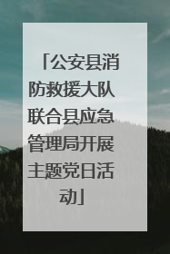 公安县消防救援大队联合县应急管理局开展主题党日活动