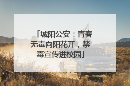 城阳公安：青春无毒向阳花开，禁毒宣传进校园