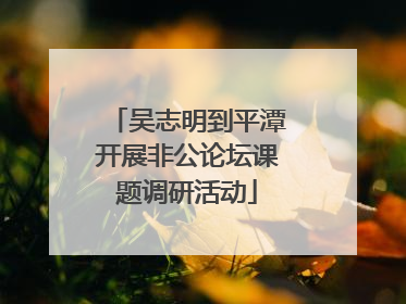 吴志明到平潭开展非公论坛课题调研活动