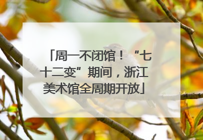 周一不闭馆！“七十二变”期间，浙江美术馆全周期开放