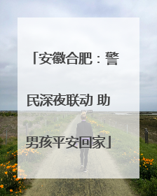 安徽合肥：警民深夜联动 助男孩平安回家