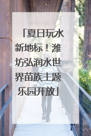 夏日玩水新地标！潍坊弘润水世界苗族主题乐园开放