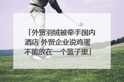 外贸羽绒被牵手国内酒店 外贸企业说鸡蛋不能放在一个篮子里