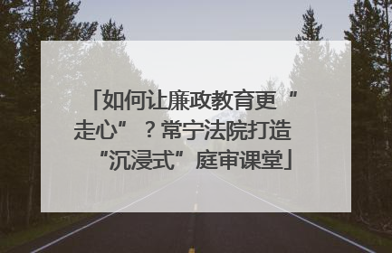 如何让廉政教育更“走心”？常宁法院打造“沉浸式”庭审课堂