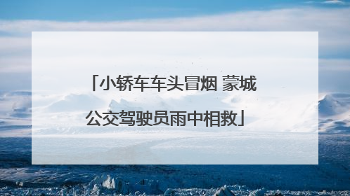 小轿车车头冒烟 蒙城公交驾驶员雨中相救