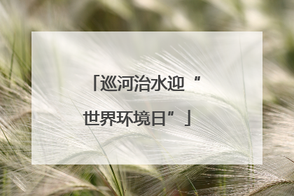 巡河治水迎“世界环境日”