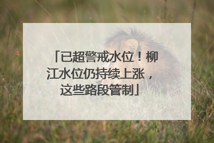 已超警戒水位！柳江水位仍持续上涨，这些路段管制