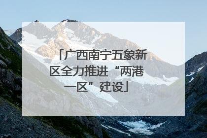 广西南宁五象新区全力推进“两港一区”建设