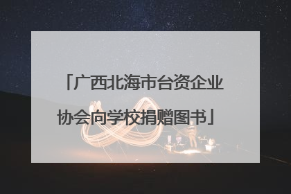 广西北海市台资企业协会向学校捐赠图书