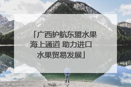 广西护航东盟水果海上通道 助力进口水果贸易发展