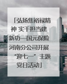 弘扬焦裕禄精神 实干担当建新功—国元保险河南分公司开展“迎七一”主题党日活动