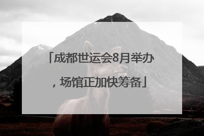 成都世运会8月举办，场馆正加快筹备