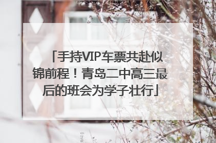手持VIP车票共赴似锦前程！青岛二中高三最后的班会为学子壮行