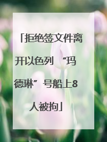 拒绝签文件离开以色列 “玛德琳”号船上8人被拘