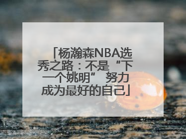 杨瀚森NBA选秀之路：不是“下一个姚明” 努力成为最好的自己