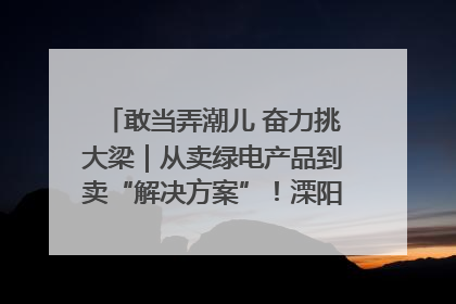 敢当弄潮儿 奋力挑大梁｜从卖绿电产品到卖“解决方案”！溧阳立足产业优势建成五大微电网示范项目