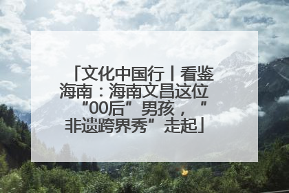 文化中国行丨看鉴海南：海南文昌这位“00后”男孩，“非遗跨界秀”走起