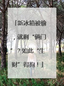 新冰箱被偷，就剩“俩门”？如此“生财”得拘！