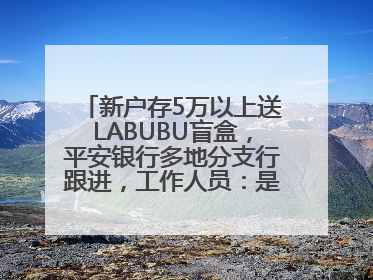 新户存5万以上送LABUBU盲盒，平安银行多地分支行跟进，工作人员：是行里统一的，进货渠道不清楚