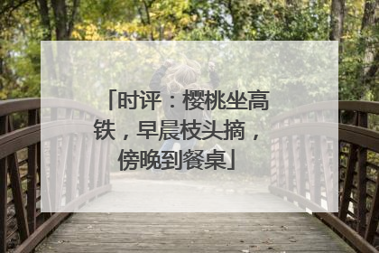 时评：樱桃坐高铁，早晨枝头摘，傍晚到餐桌