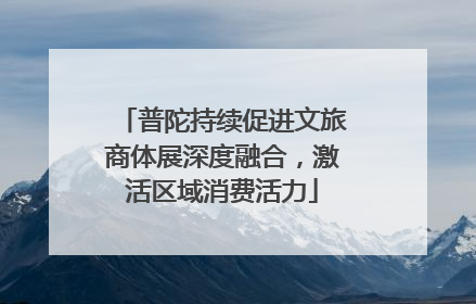 普陀持续促进文旅商体展深度融合，激活区域消费活力