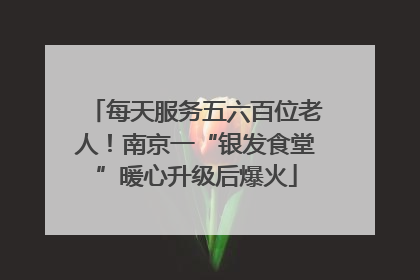 每天服务五六百位老人！南京一“银发食堂”暖心升级后爆火